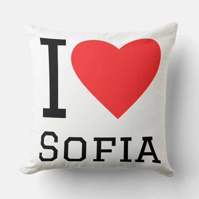 Coussin J'aime Sofia  (Recto)