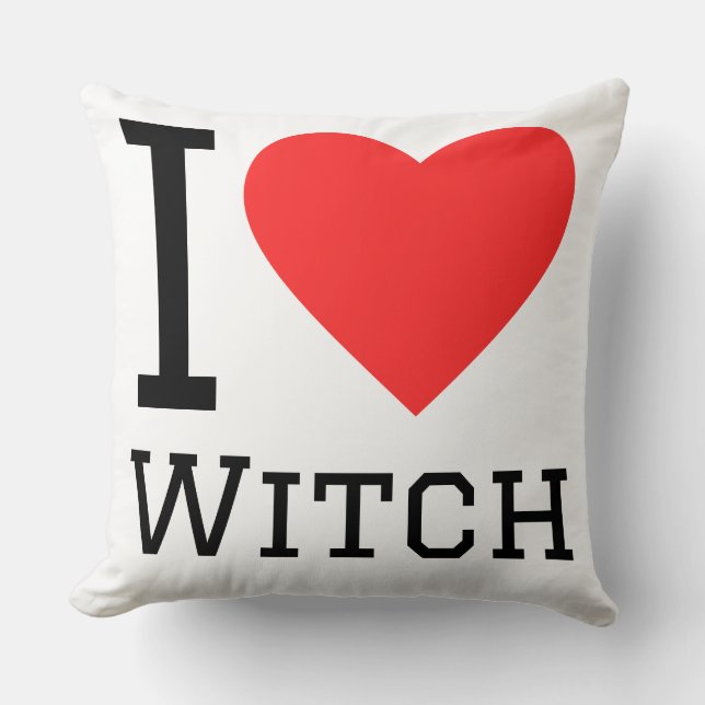 Coussin J'aime sorcière (Recto)