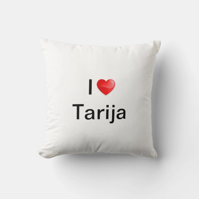 Coussin J'aime Tarija (Recto)