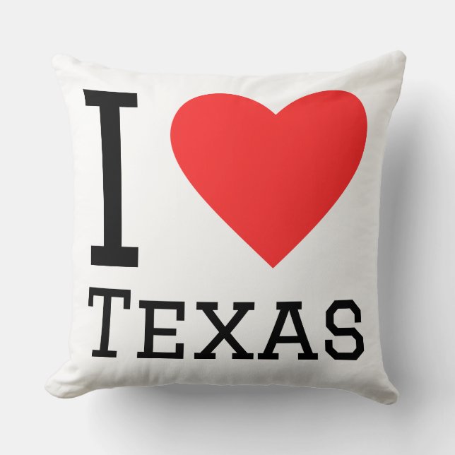 Coussin J'aime Texas  (Recto)