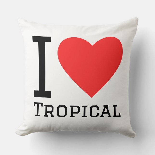 Coussin J'aime tropical (Recto)