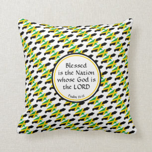 Coussin JAMAICA Drapeau Christian Blessé Nation Jamaïcaine