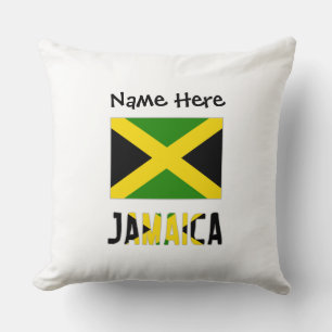 Coussin Jamaïque et drapeau jamaïcain personnalisés 
