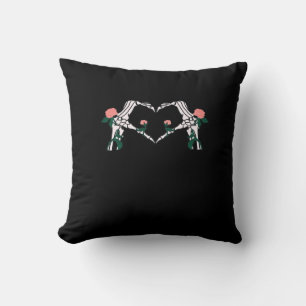 Coussin Jamais Wilts - Squelette Mains Roses