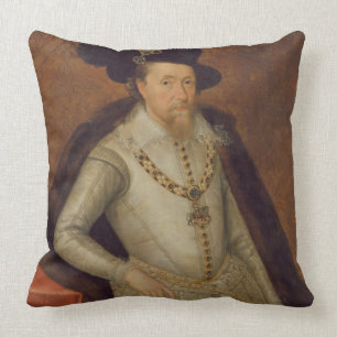 Coussin James I de l'Angleterre, et VI de l'Ecosse