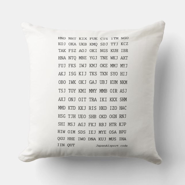 Coussin Japan Airport Code (Three letter Code) (Recto)
