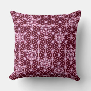 Coussin Japonais Asanoha motif - Bourgogne