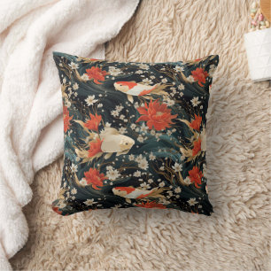 Coussin Japonais Koi Poisson Motif