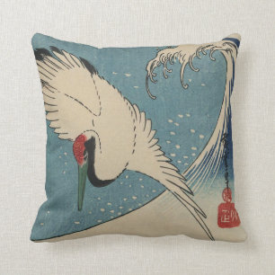 Coussin japonais vintage d'image d'impression de