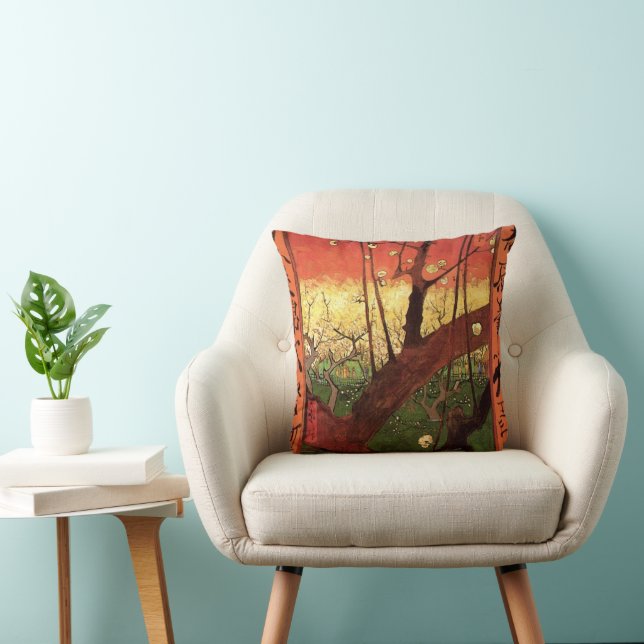 Coussin Japonisme : Arbre à prune fleuri par Vincent van G (Chaise)