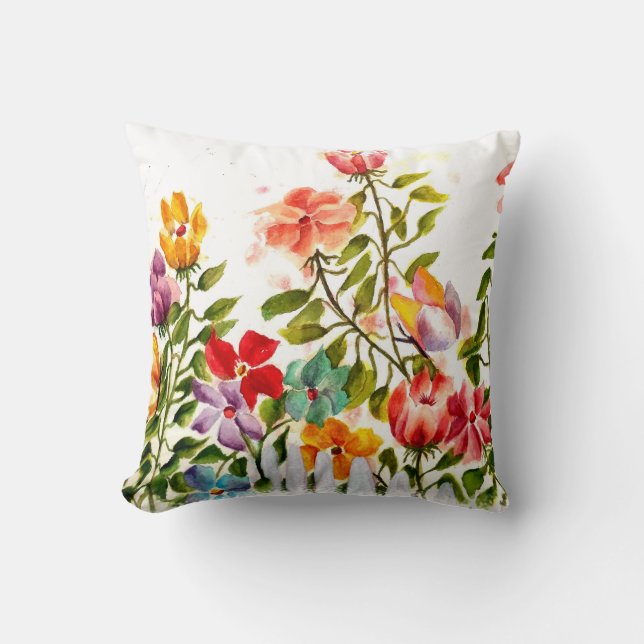 Coussin Jardin à fleurs lunaires (Recto)