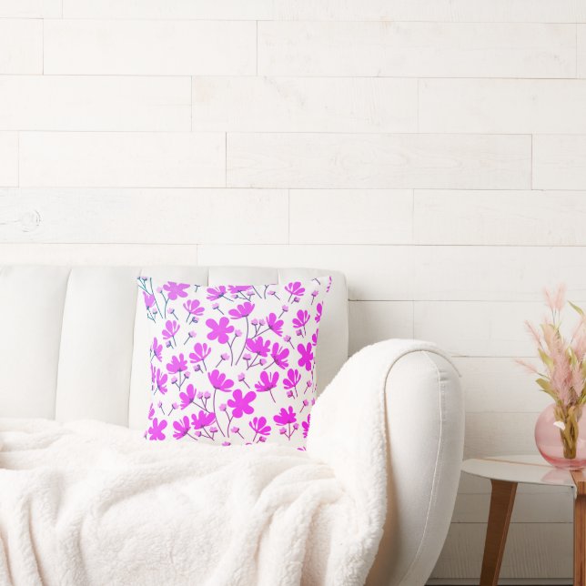 Coussin Jardin aux fleurs violettes (Canapé)