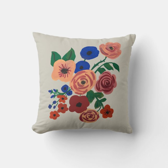 Coussin Jardin de fleurs botaniques Jeu d'oreiller (Recto)