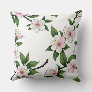 Coussin Jardin de fleurs de cerisiers