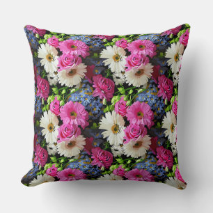 Coussin Jardin de fleurs de collections colorées Jeter l'o
