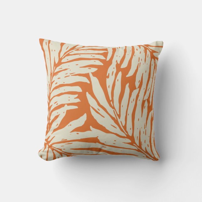 Coussin Jardin de Kahanu Palm Hawaii Feuilles réversible (Recto)