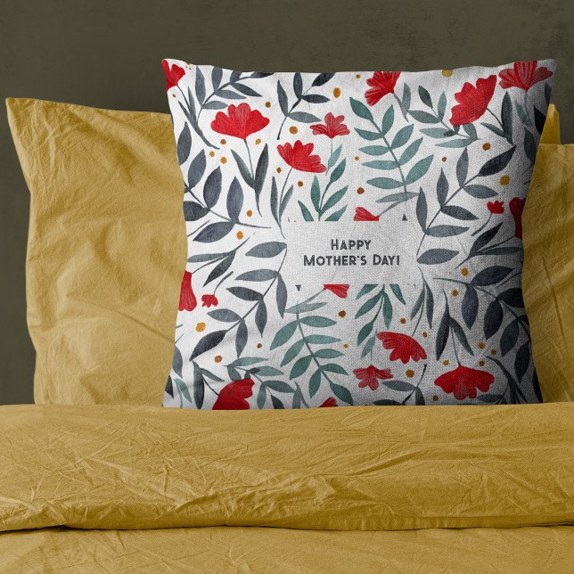 Coussin Jardin de l'aquarelle magique Fête des mères (Créateur téléchargé)