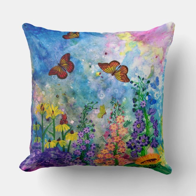 Coussin Jardin de papillon (Recto)