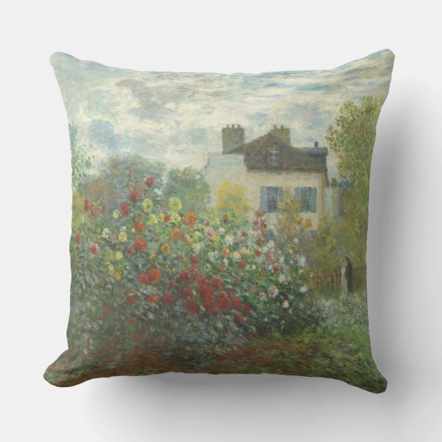 Coussin Jardin des artistes de Monet dans Peinture d'Argen (Recto)