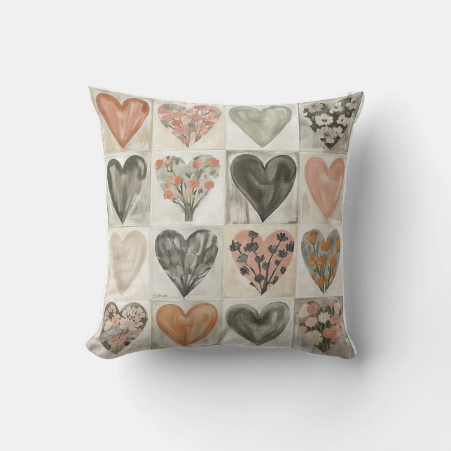 Coussin Jardin des Coeurs (Recto)