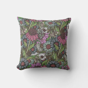 Coussin Jardin d'hiver Fleur sauvage rétros