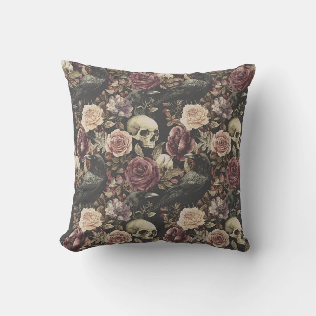 Coussin Jardin du Corbeau Fané (Recto)