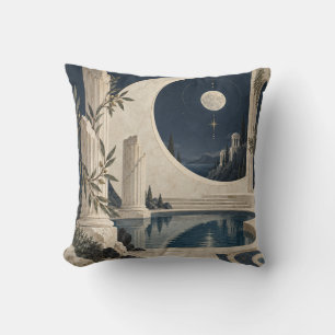 Coussin Jardin en croissant au clair de lune Colonne brisé