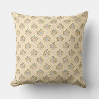 Coussin Jardin fleuri vintage impression de bloc Cottageco