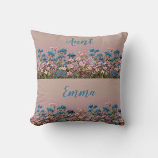 Coussin Jardin Floral Printanier Vintage pour Tante