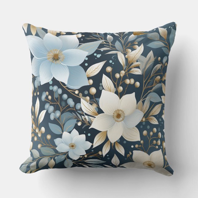 Coussin Jardin glaciaire Botanique d'hiver (Recto)