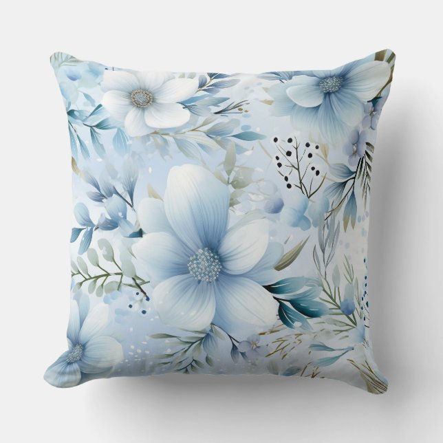 Coussin Jardin glaciaire Botanique d'hiver (Recto)