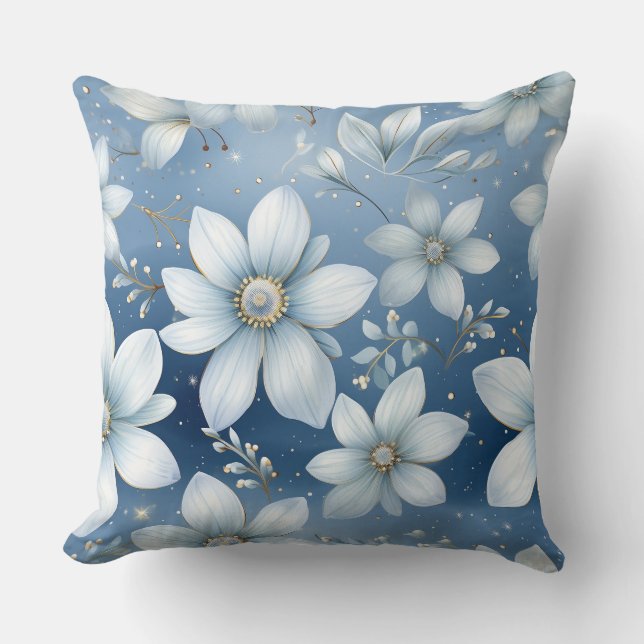 Coussin Jardin glaciaire Botanique d'hiver (Recto)