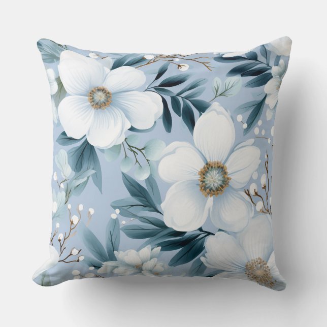 Coussin Jardin glaciaire Botanique d'hiver (Recto)