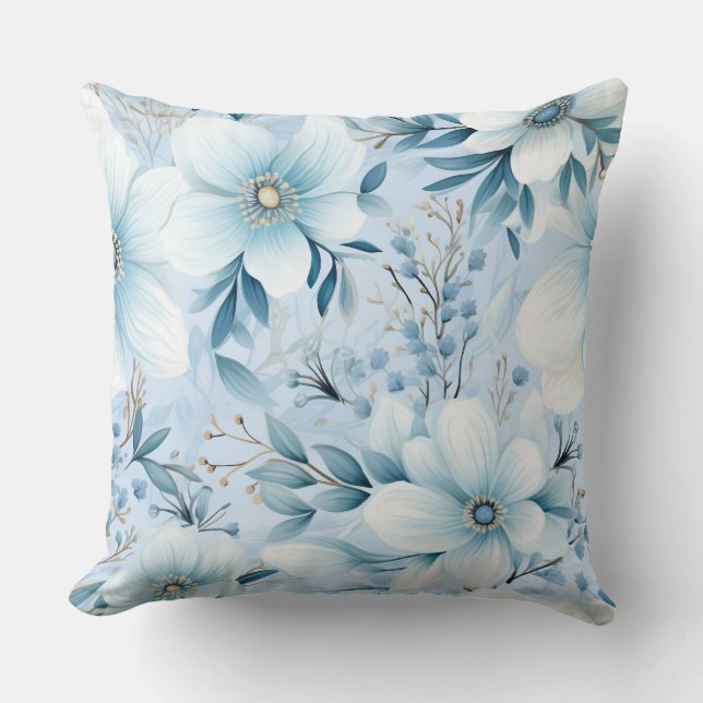 Coussin Jardin glaciaire Botanique d'hiver (Recto)