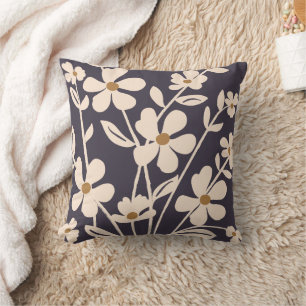 Coussin Jardin Moderne Silhouette Florale