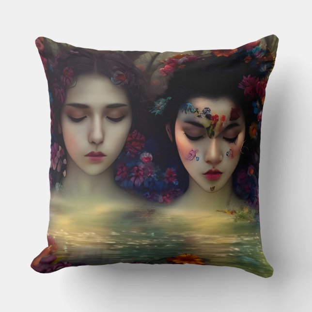 Coussin Jardin mystique : Rêves floraux (Recto)