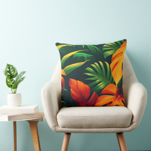 COUSSIN JARDIN NATUREL FEUILLES VERTES