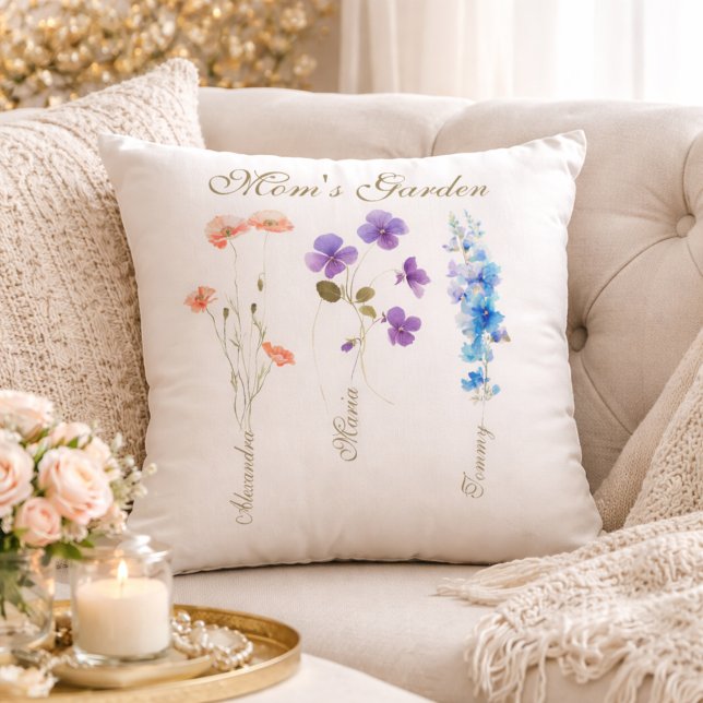 Coussin Jardin personnalisé avec le nom des enfants pour m (Créateur téléchargé)