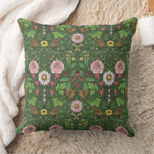 Coussin Jardin sauvage en vert