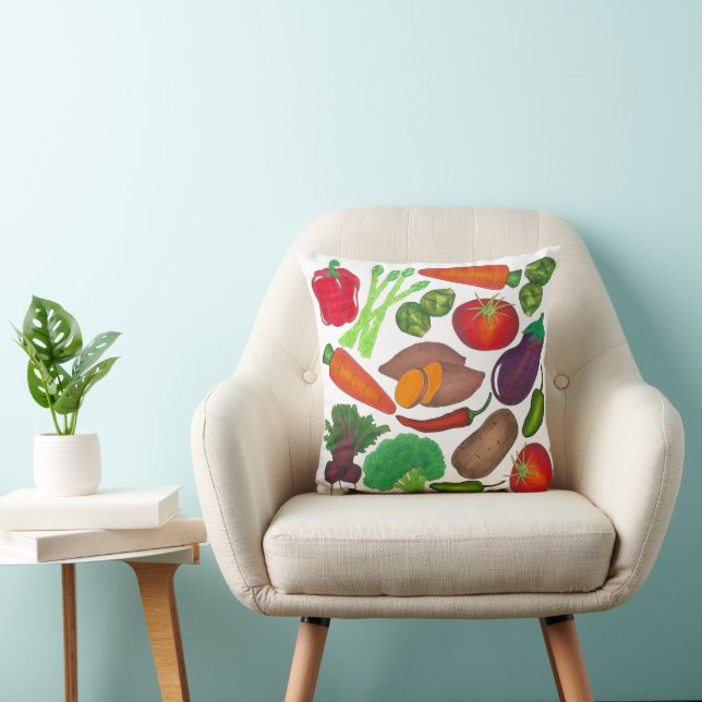 Coussin Jardin végétal Produire Légumes de marché écologiq (Chaise)
