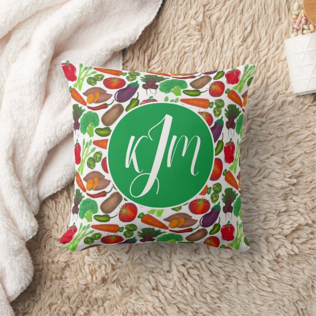 Coussin Jardin végétal Produire Légumes de marché écologiq (Couverture)