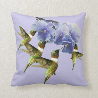 Coussin Jardin vert des Fleurs de Violet
