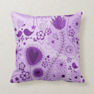 Coussin Jardin Whimsical en violet