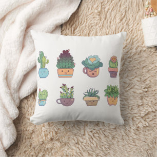 Coussin Jardinage, amour cactus, maison