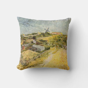 Coussin Jardins de légumes, Montmartre par Vincent van Gog
