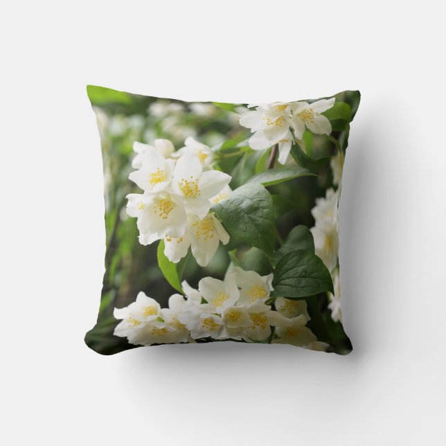 Coussin Jasmin dans le jardin (Recto)