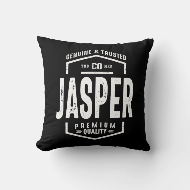 Coussin Jasper Nom Personnalisé Anniversaire Cadeau Cadeau (Recto)