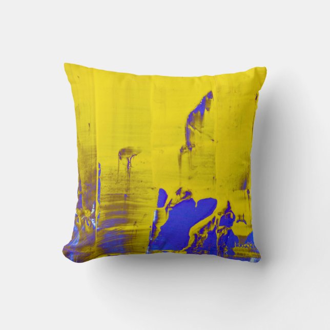 Coussin Jaune bleu (Recto)