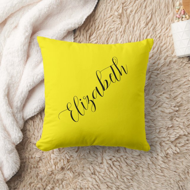 Coussin Jaune brillant Remplacer son propre nom Script mod (Couverture)