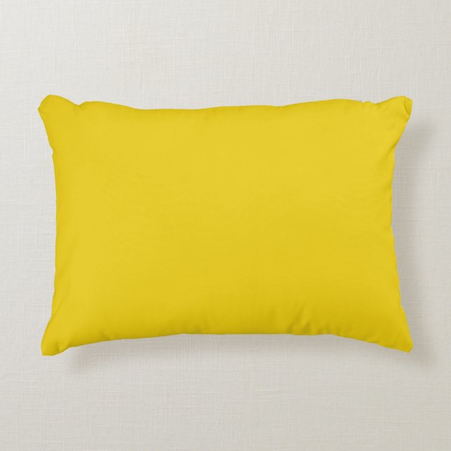 Coussin jaune citron solide d'accent (Devant)
